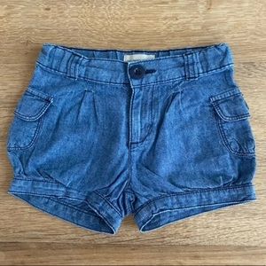 Denim Chambrey bubble shorts